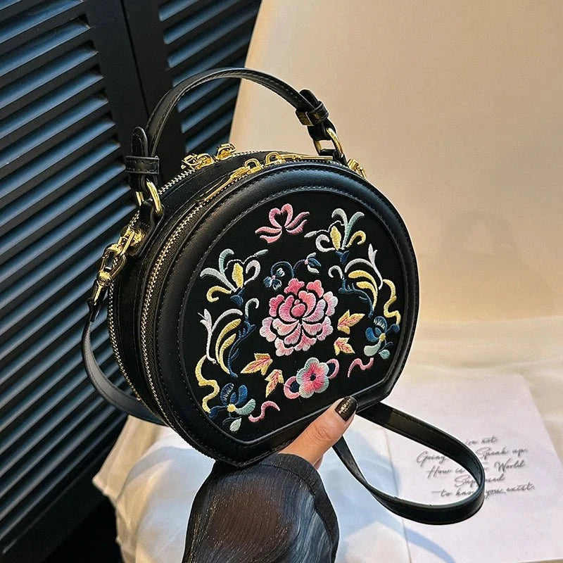 Embroidered Velvet Evening Clutch