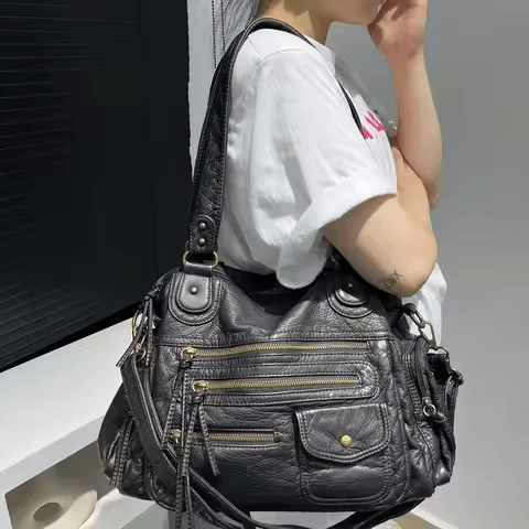 Timeless Xiomara Multi-Pocket Leather Bag