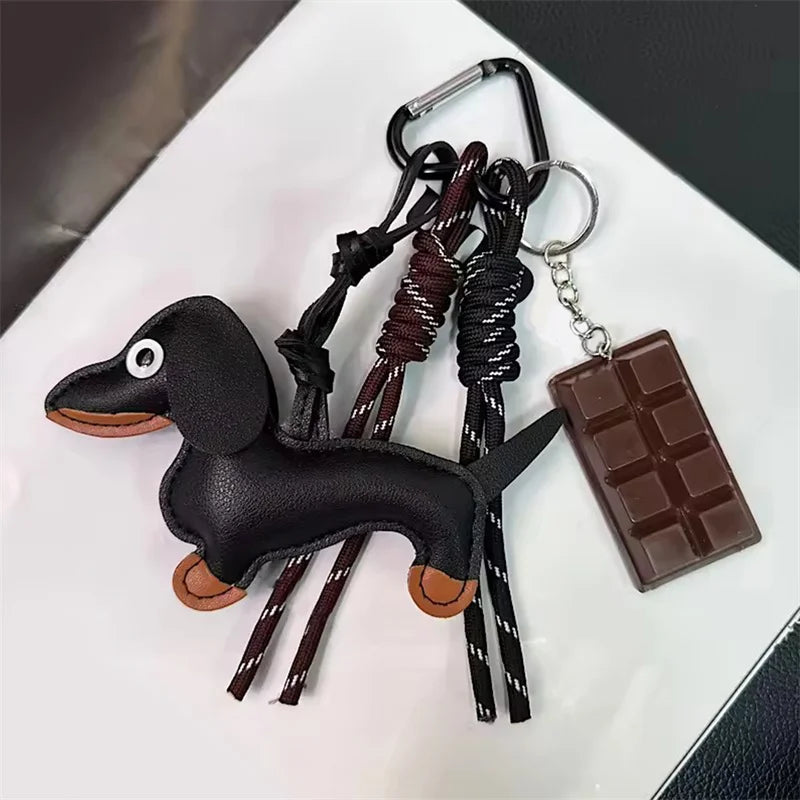 Dachshund Leather Charm