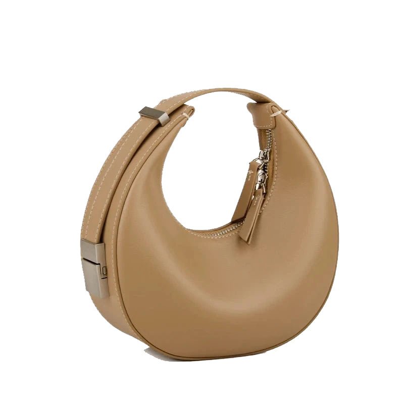 Polished Hobo Bag in Genuine Leather