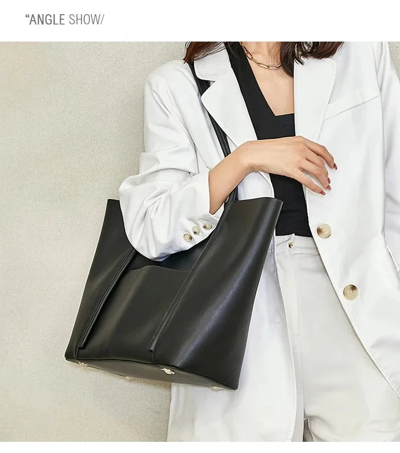 Mini Genuine Leather Tote Bag