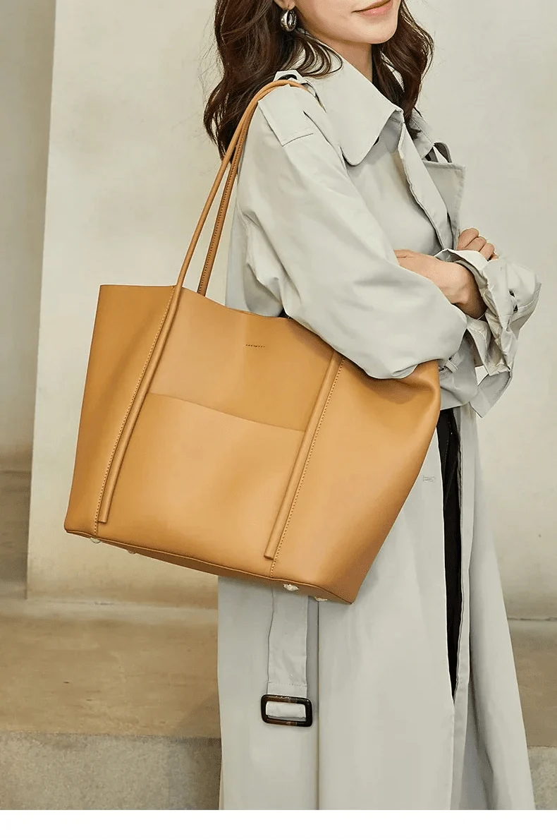 Mini Genuine Leather Tote Bag