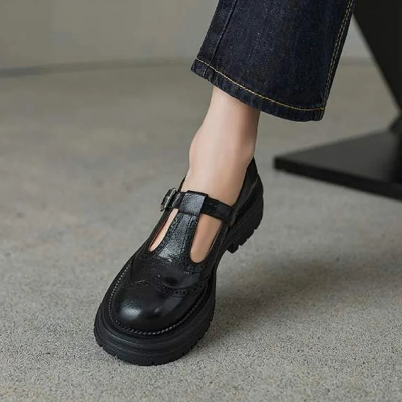 Timeless Vintage Leather Wedge Loafers