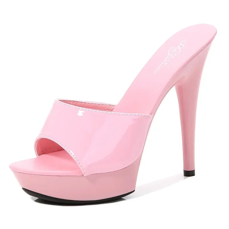 Signature Patent Leather High-Heel Sandals