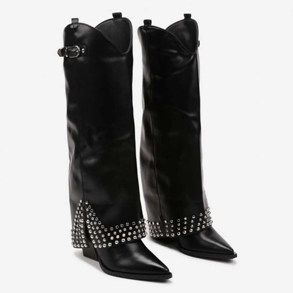 Statement Winnifred Studded Rhinestone Western Boots