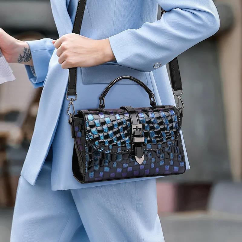Genuine Leather Crossbody Bag with Urban Detail