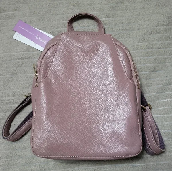 Anti-Theft Backpack in Genuine Leather