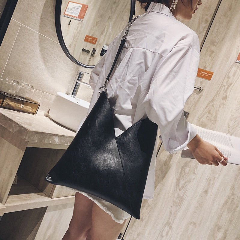 Compact Leather Tote Bag