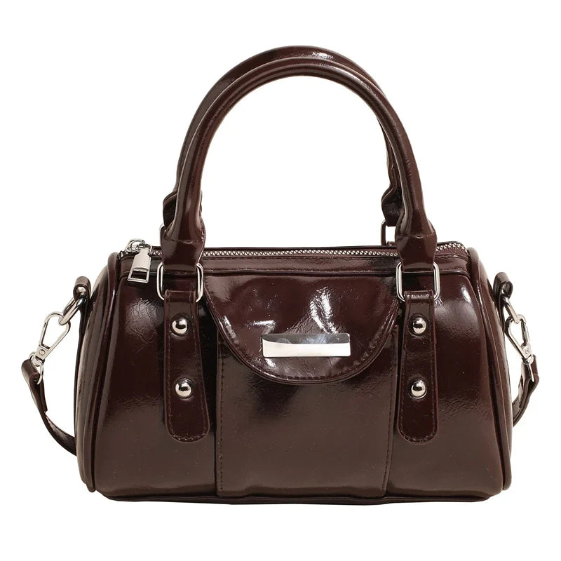 Refined Patent Leather Shoulder Bag