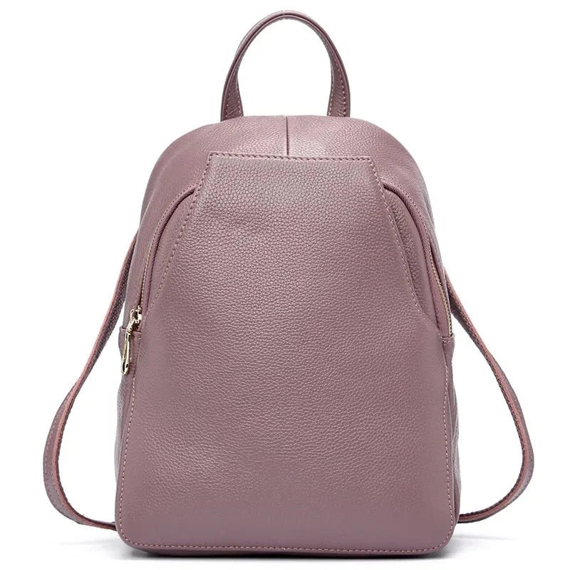 Anti-Theft Backpack in Genuine Leather