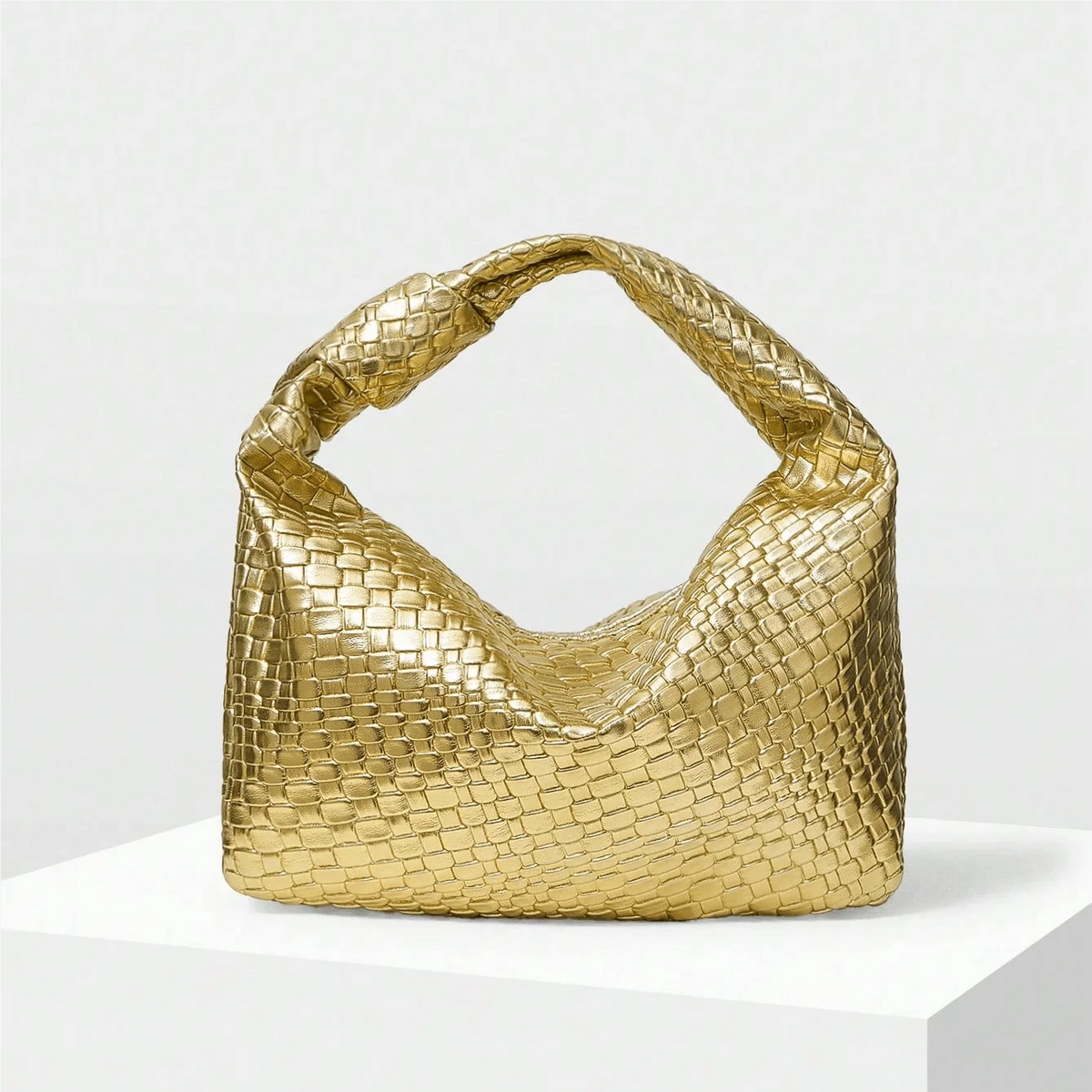 Woven PU Leather Handbag