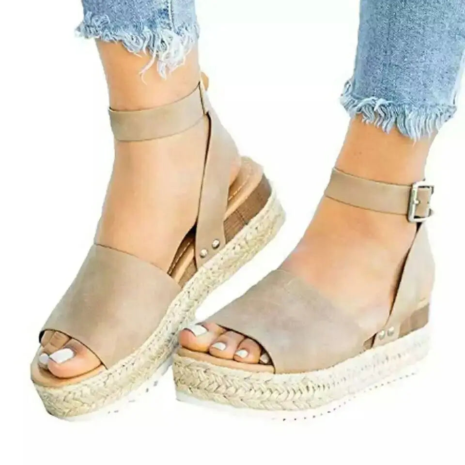 Getaway Suede Rope-Platform Wedges