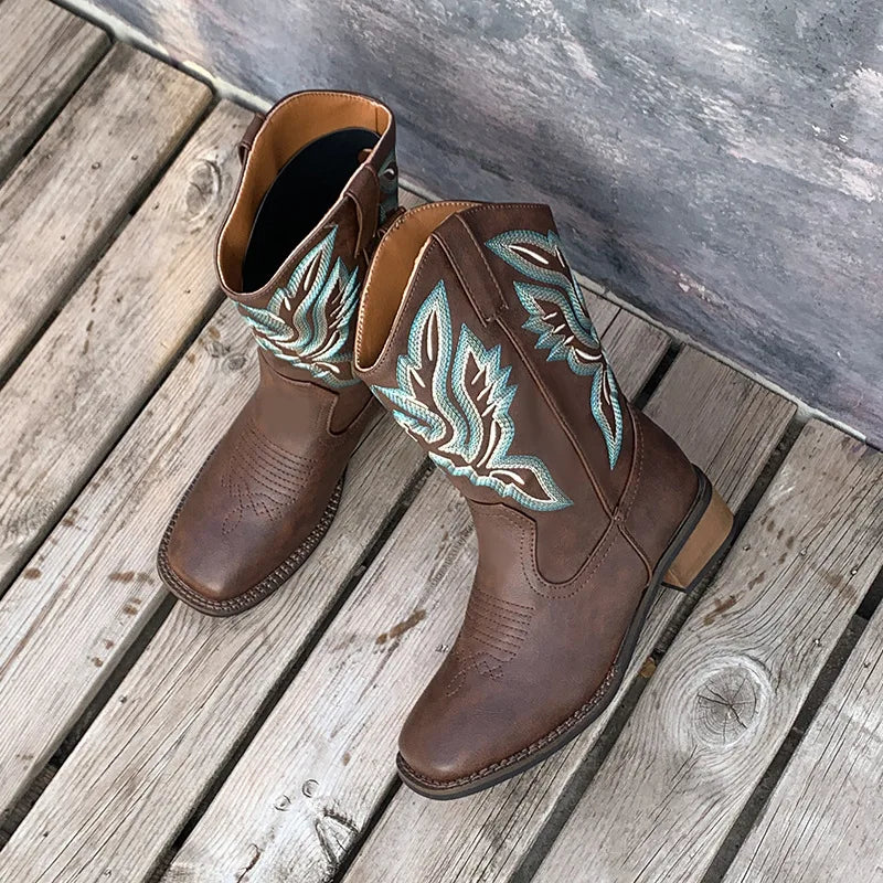 Essential Brown Mid-Calf Western Boots