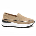 Effortless Suede Wedge Loafers with Platform Sole