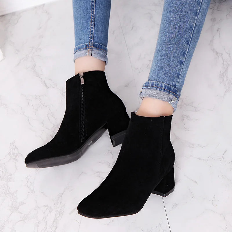 All-Day Naomi Wide-Fit Suede Booties