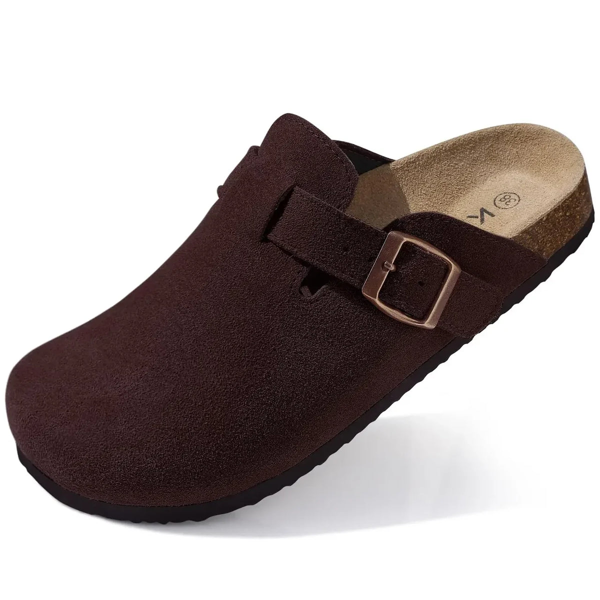 Essential Persephone Buckle-Strap Suede Mules