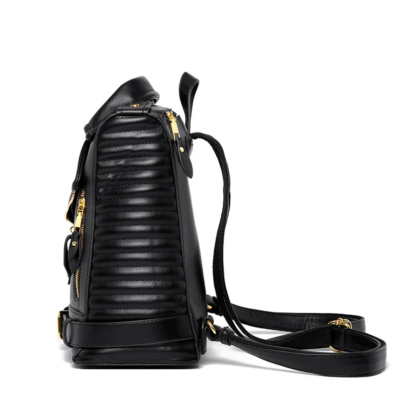 Refined Backpack in Synthetic Leather