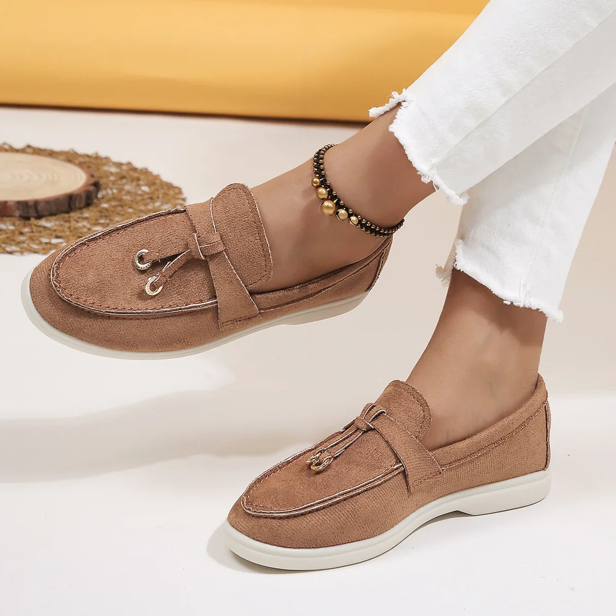 Signature Delaney Green Suede Loafers
