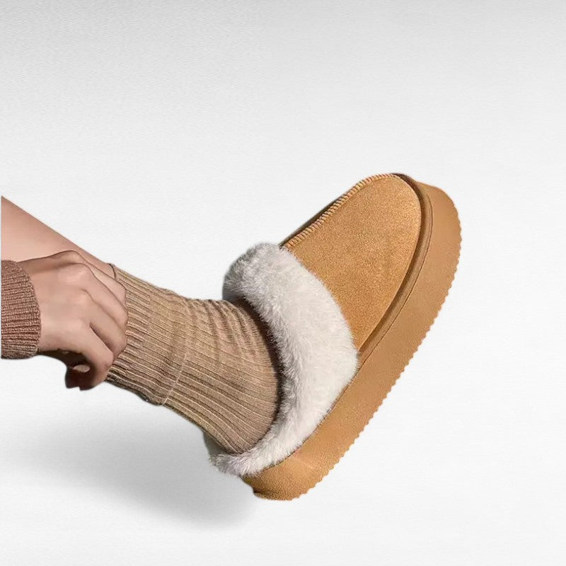 Weekend Shearling-Lined Slipper Boots with Wedge Sole
