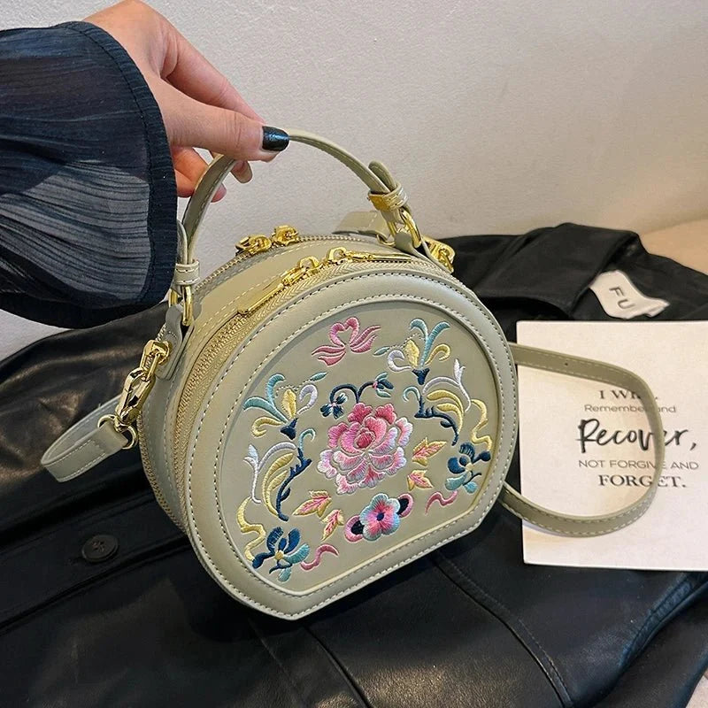 Embroidered Velvet Evening Clutch