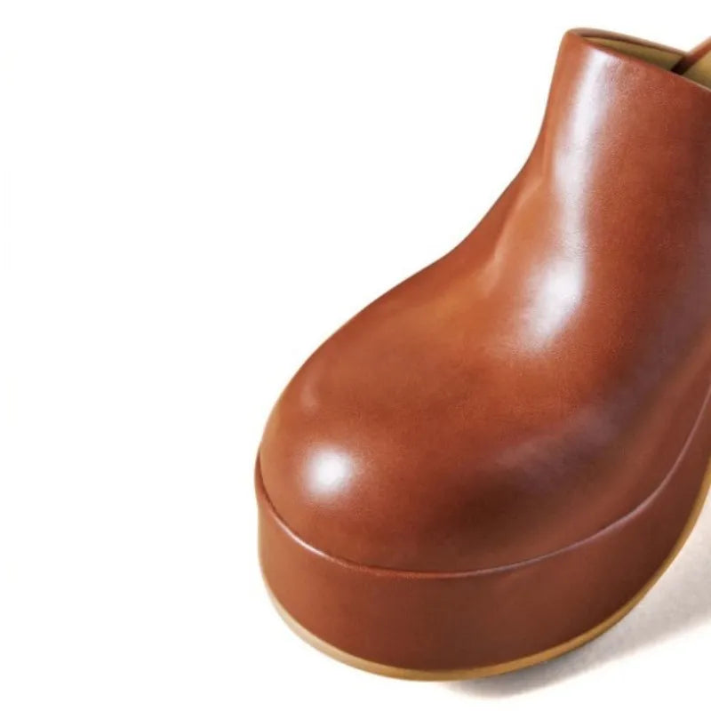 Bold High-Heel Vintage Clogs