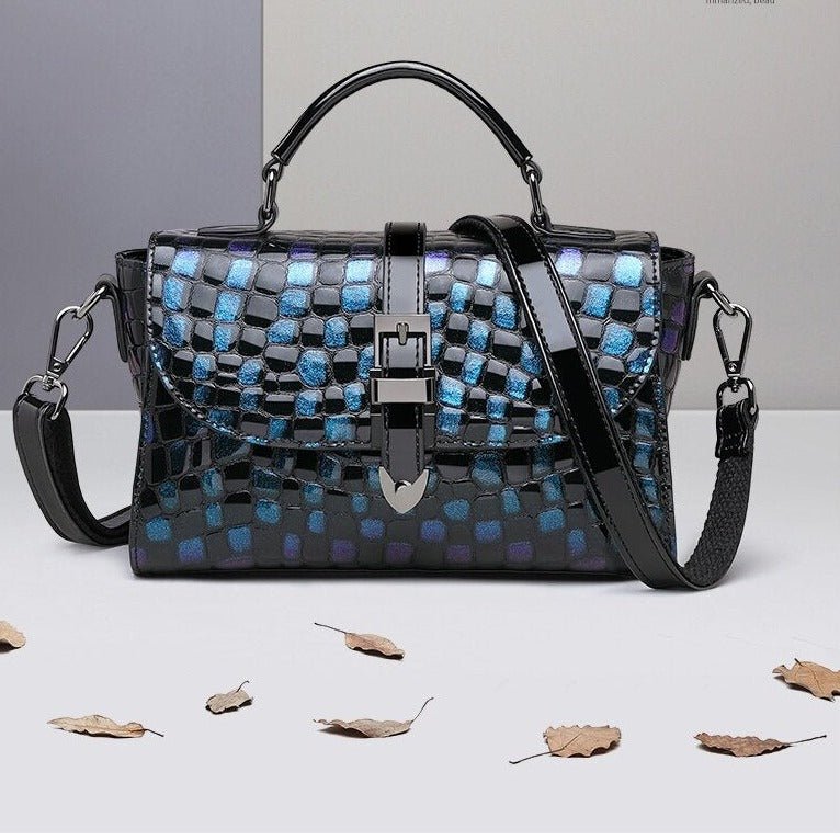 Genuine Leather Crossbody Bag with Urban Detail
