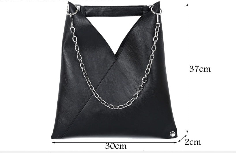 Compact Leather Tote Bag
