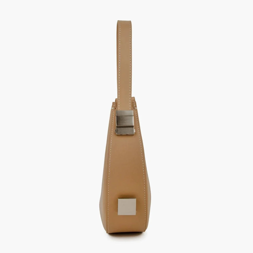 Polished Hobo Bag in Genuine Leather