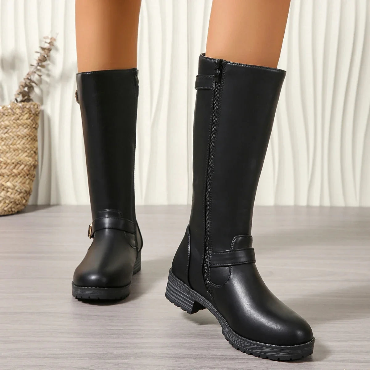 Timeless Undine Mid-Calf Leather Boots