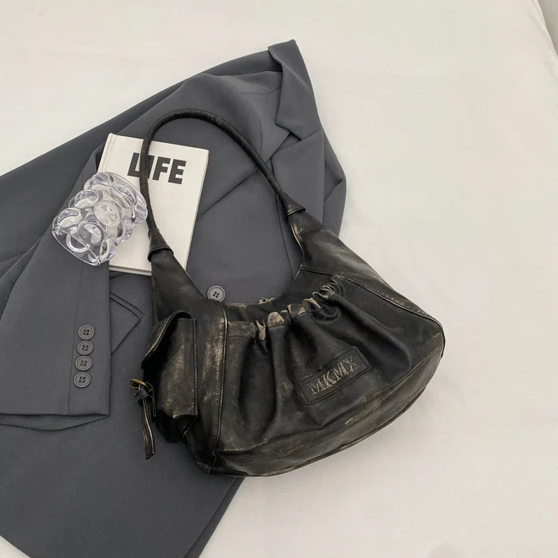 Heritage-Inspired Satchel-Style Shoulder Bag