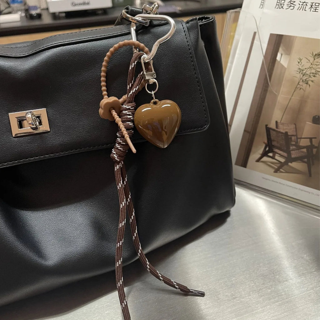 Braided Heart Cord Charm