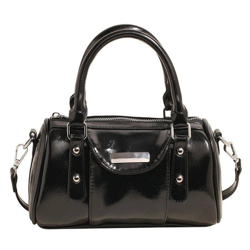 Refined Patent Leather Shoulder Bag