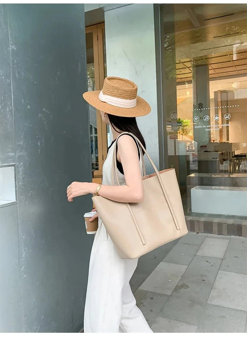 Mini Genuine Leather Tote Bag