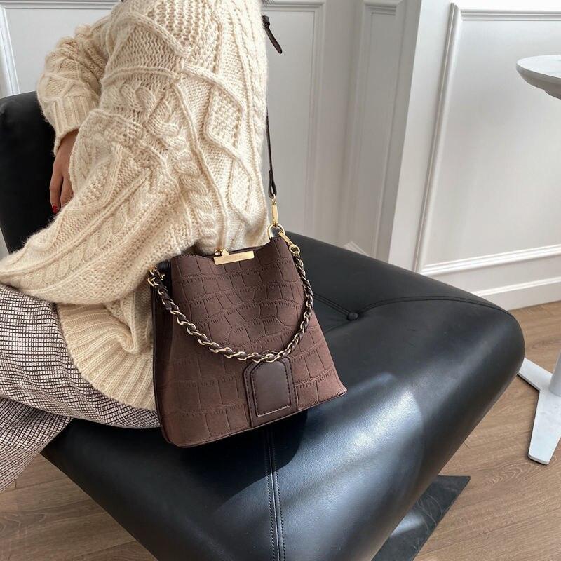 Contemporary Synthetic Leather Shoulder Bag