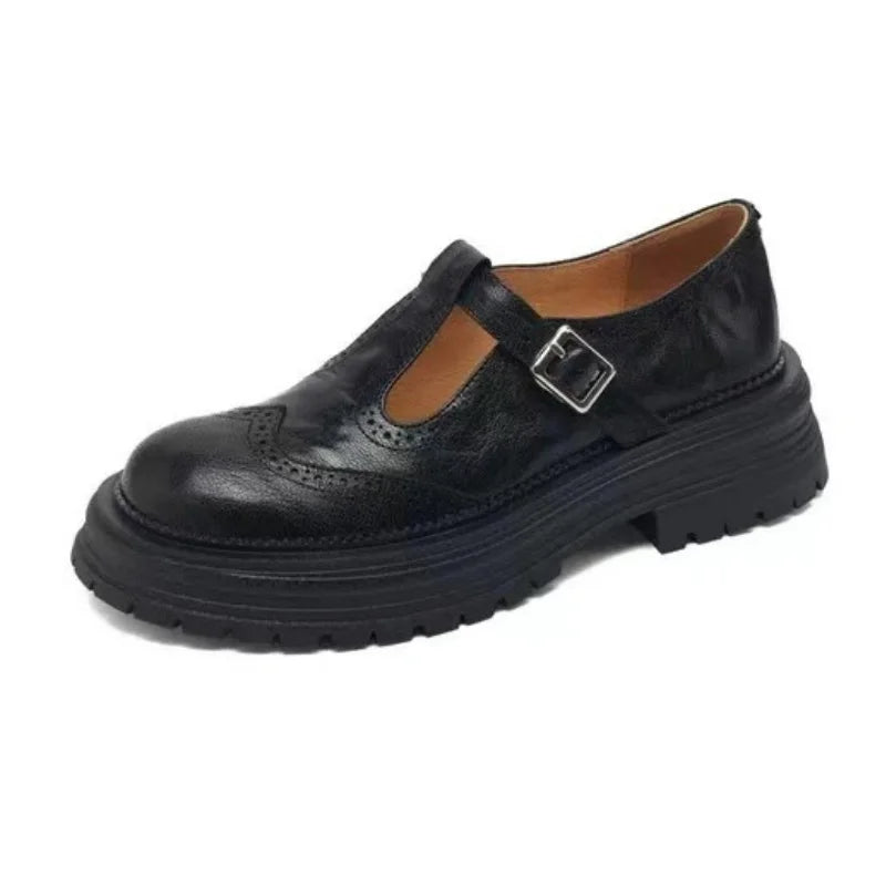 Timeless Vintage Leather Wedge Loafers