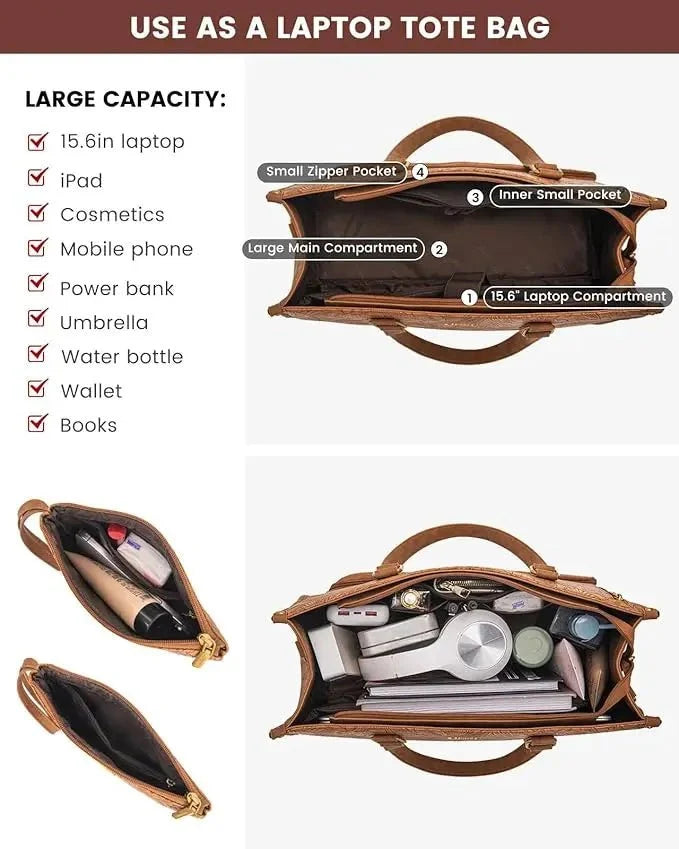 Polished PU Leather Tote Bag