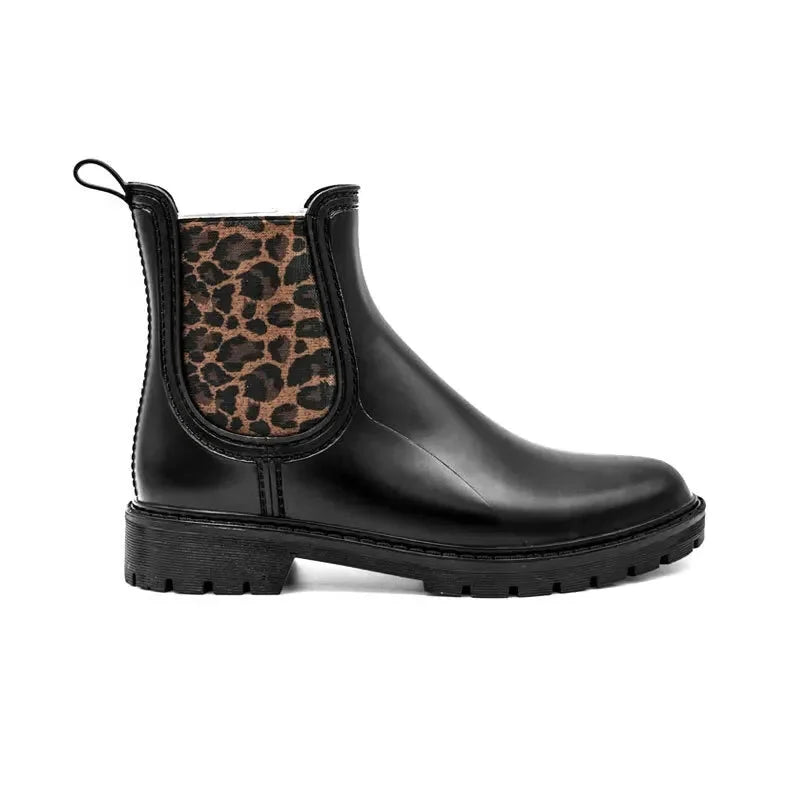 Bold Leather Booties with Chunky Platform Sole