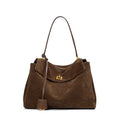 Signature Zara Suede Shoulder Bag