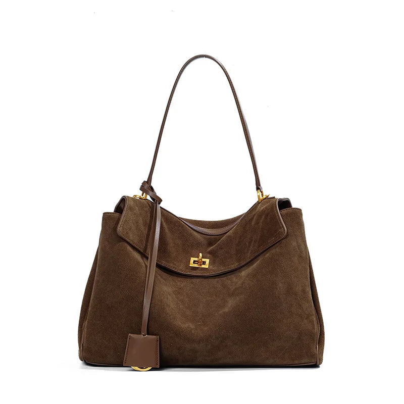 Signature Zara Suede Shoulder Bag