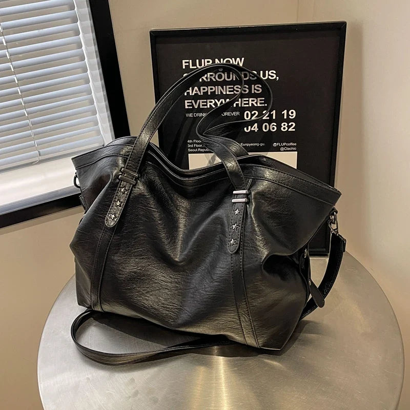 Signature Large Structured Leather Bag