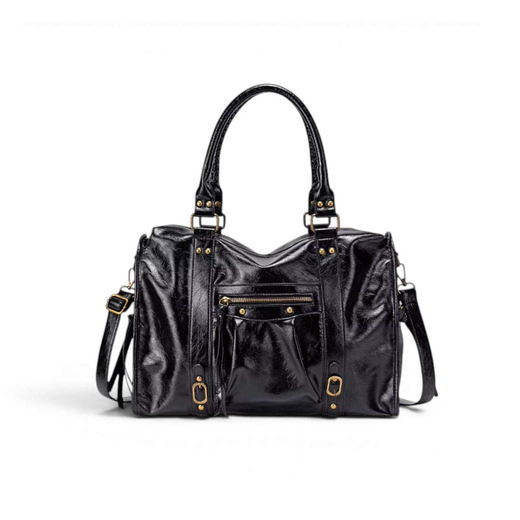 Heritage-Inspired Leather Shoulder Bag
