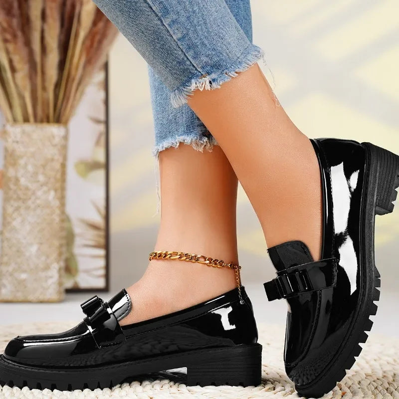 Polished Patent Leather Loafers