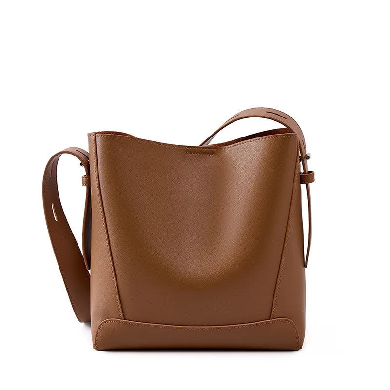 Refined Smooth Leather Crossbody Bag