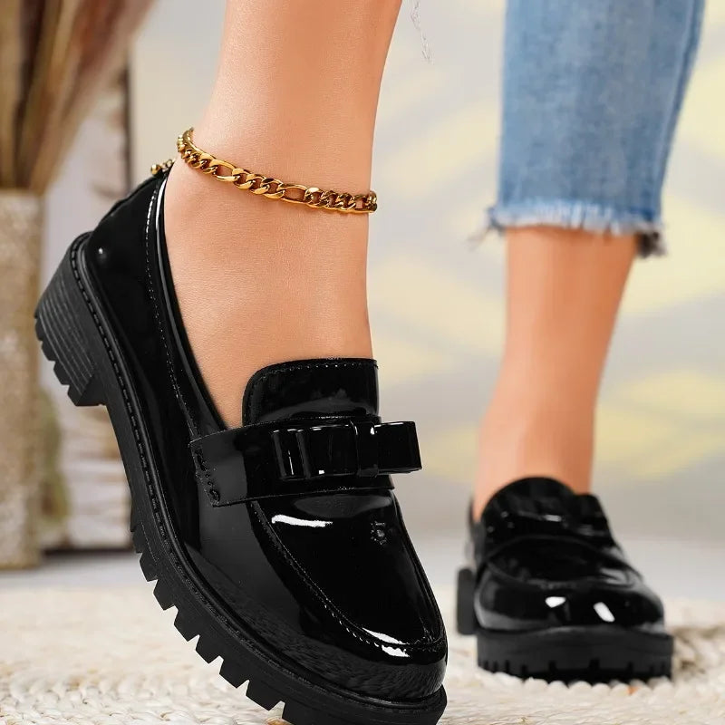 Polished Patent Leather Loafers
