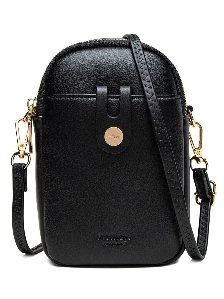 Mini PU Leather Crossbody Bag
