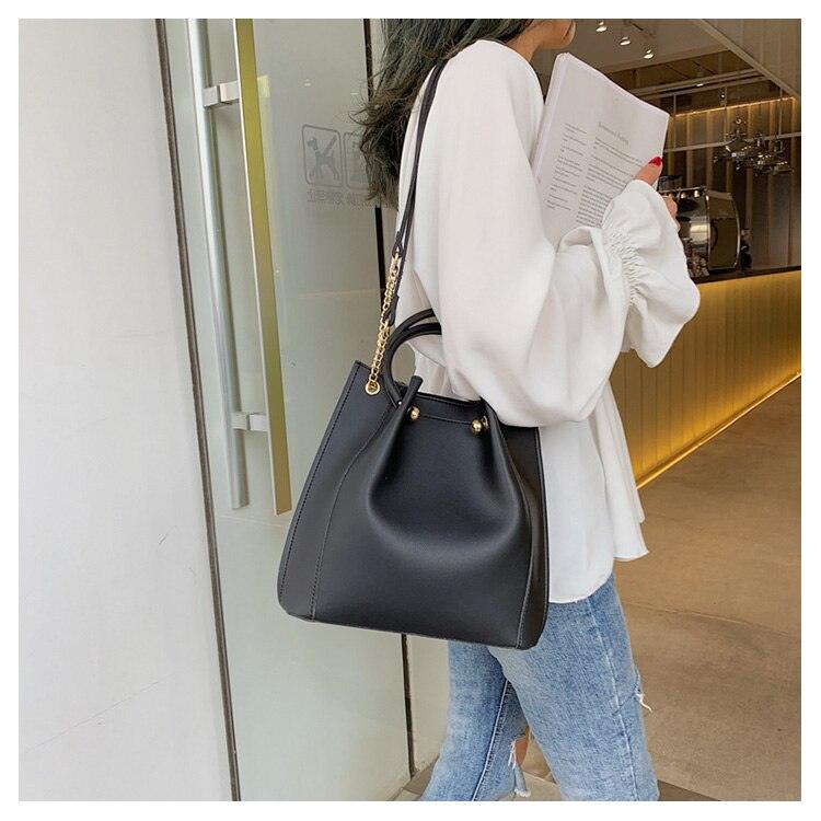Statement Leather Bucket Bag
