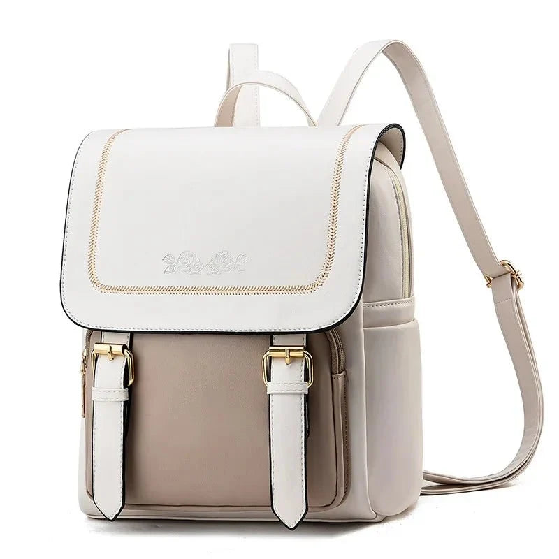 Minimalist PU Leather Backpack