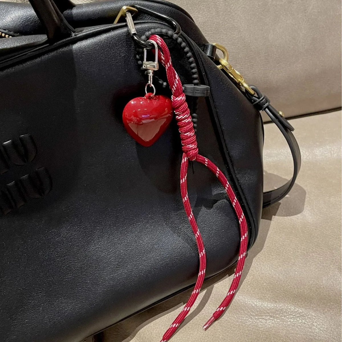 Braided Heart Cord Charm