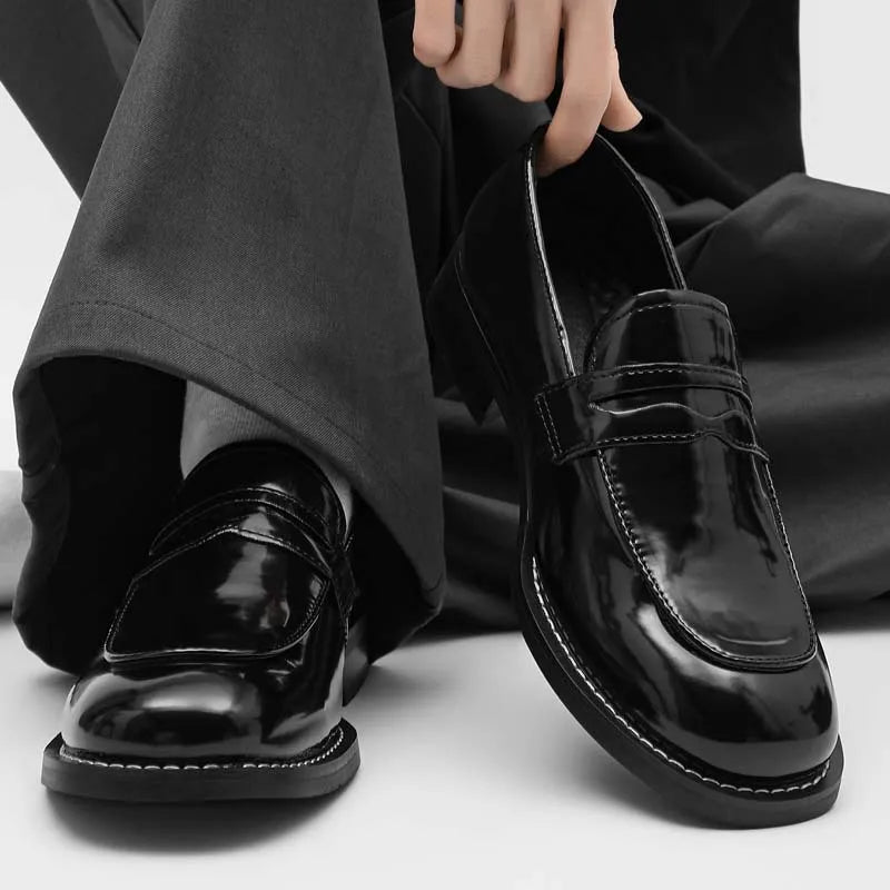 City-Ready Patent Loafers with Chunky Sole
