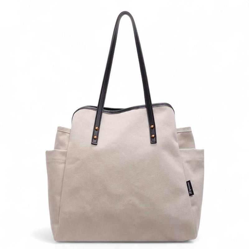 Effortless Large Fabric Shoulder Bag
